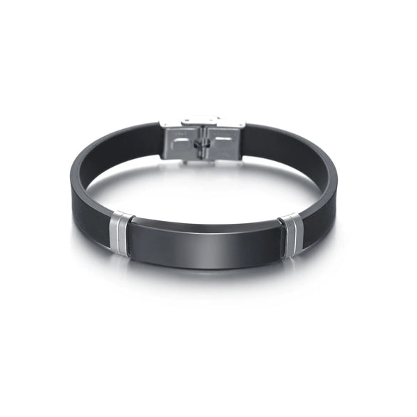 Titanium Steel And Stainless Steel Unisex Simple Geometric Sporty Buckle Bracelet With Electroplating