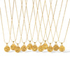 Titanium Steel And Stainless Steel Women's Constellation Pendant Necklace 18K Goldplated With Snake Bone Chain