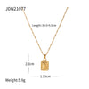 Titanium Steel And Stainless Steel Women's Geometric Style Necklace With Angel Pendant And Electroplating Treatment