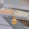 Titanium Steel And Stainless Steel Women's Geometric Style Necklace With Angel Pendant And Electroplating Treatment