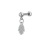 Titanium Steel And Stainless Steel Women's Heart And Star Zircon And Diamond Earrings