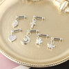 Titanium Steel And Stainless Steel Women's Heart And Star Zircon And Diamond Earrings