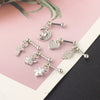 Titanium Steel And Stainless Steel Women's Heart And Star Zircon And Diamond Earrings