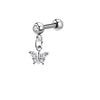 Titanium Steel And Stainless Steel Women's Heart And Star Zircon And Diamond Earrings