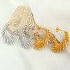 316L Stainless Steel Angel Wings Earrings For Women With Geometric And Cartoon Characters Pattern Electroplated
