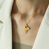 316L Stainless Steel Animal Elephant Pendant Necklace Electroplated Women's Simple Fashion Trendy Clavicle Chain