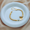 Titanium Steel Animal Style Snake Bone Chain With Three Dimensional Butterfly Connection And Blue Eyes Pendant Jewelry Bracelet For Women