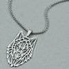 Titanium Steel Animal Wolf Head Cut Out Pendant Necklace For Men Electroplated Punk Style