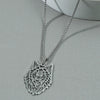 Titanium Steel Animal Wolf Head Cut Out Pendant Necklace For Men Electroplated Punk Style