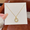 Titanium Steel Animal Zodiac Butterfly Tassel Pendant Necklace With Electroplating And Mixed Gemstone Setting For Women