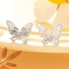 Titanium Steel Animal Zodiac Crystal Butterfly Piercing Jewelry For Girls