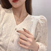 Titanium Steel Animal Zodiac Diamond Women's O Chain Collarbone Necklace