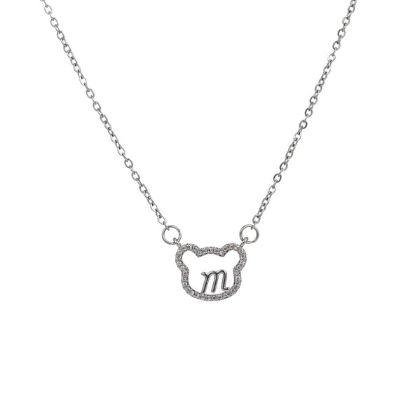 Titanium Steel Animal Zodiac Diamond Women's O Chain Collarbone Necklace