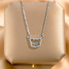 Titanium Steel Animal Zodiac Diamond Women's O Chain Collarbone Necklace