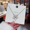 Titanium Steel Animal Zodiac Micro Inlay Rotating Rabbit Necklace Pendant For Women