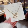 Titanium Steel Animal Zodiac Micro Inlay Rotating Rabbit Necklace Pendant For Women