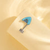 Titanium Steel Animal Zodiac Microinlaid Zircon Oil Drop Screw Ear Nail Jewelry With Electroplating