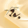 Titanium Steel Animal Zodiac Microinlaid Zircon Oil Drop Screw Ear Nail Jewelry With Electroplating