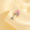 Titanium Steel Animal Zodiac Microinlaid Zircon Oil Drop Screw Ear Nail Jewelry With Electroplating