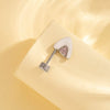 Titanium Steel Animal Zodiac Microinlaid Zircon Oil Drop Screw Ear Nail Jewelry With Electroplating