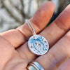 Titanium Steel Animal Zodiac Oil Dripping Rabbit Element Pet Oval Tarot Card Necklace 18K Gold Electroplated