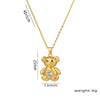 Titanium Steel Animal Zodiac Pendant Necklace For Women With Diamond Design And Ochain