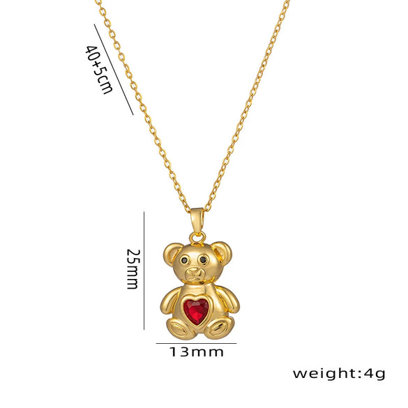 Titanium Steel Animal Zodiac Pendant Necklace For Women With Diamond Design And Ochain