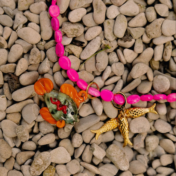 Titanium Steel Animal Zodiac Pendant Necklace With Ball Chain And Electroplating Design