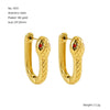 Titanium Steel Animal Zodiac Snake Earrings Electroplated Unisex Fashion Design