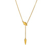 Titanium Steel Animal Zodiac Snake Yshaped Drawable Tassel Necklace Electroplated Chic Style