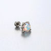 Titanium Steel Animal Zodiac Zirconia Couple's Screw Earring