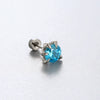 Titanium Steel Animal Zodiac Zirconia Couple's Screw Earring