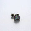 Titanium Steel Animal Zodiac Zirconia Couple's Screw Earring