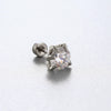 Titanium Steel Animal Zodiac Zirconia Couple's Screw Earring