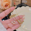 Titanium Steel Animals Bear Pendant Necklace With Microinlaid Zircon For Women