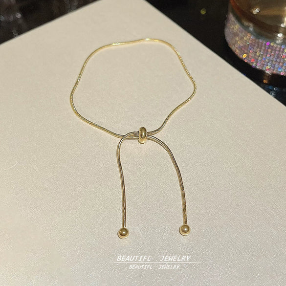 Titanium Steel Anklet Gold Plated With Artificial And Semiprecious Stones Letters Numbers Text Women's Jewelry