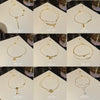 Titanium Steel Anklet Gold Plated With Artificial And Semiprecious Stones Letters Numbers Text Women's Jewelry