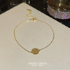 Titanium Steel Anklet Gold Plated With Artificial And Semiprecious Stones Letters Numbers Text Women's Jewelry