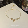 Titanium Steel Anklet Gold Plated With Artificial And Semiprecious Stones Letters Numbers Text Women's Jewelry