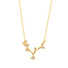 Titanium Steel Antler Clavicle Necklace For Women Fashion Elegant 18K Gold Plated