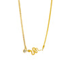 Titanium Steel Asymmetric Snakeshaped Chain Geometric Pendant Necklace With Electroplating