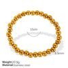 316L Stainless Steel Ball Bracelet Minimalist Style Electroplated Jewelry For Ladies