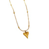 Titanium Steel Bead Chain Love Furnace Real Gold Necklace With Geometric Pattern Electroplated For Female Cartoon Style