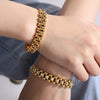 316L Stainless Steel Beaded Bracelet Electroplated With Gold Fashion Style Unisex