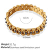316L Stainless Steel Beaded Bracelet Electroplated With Gold Fashion Style Unisex