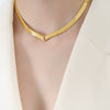 316L Stainless Steel Blade Chain Bracelet Necklace With Geometric Pattern Electroplated Simple Style For Men And Women