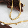 316L Stainless Steel Blade Chain Bracelet Necklace With Geometric Pattern Electroplated Simple Style For Men And Women