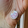 Titanium Steel Bow And Rabbit Element Pet Oval Tarot Necklace With Oil Dripping Pattern Colorpreserving 18K Gold Electroplating