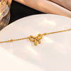 Titanium Steel Bow Bracelet For Women Light Luxury Electroplated Design