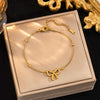 Titanium Steel Bow Bracelet For Women Light Luxury Electroplated Design